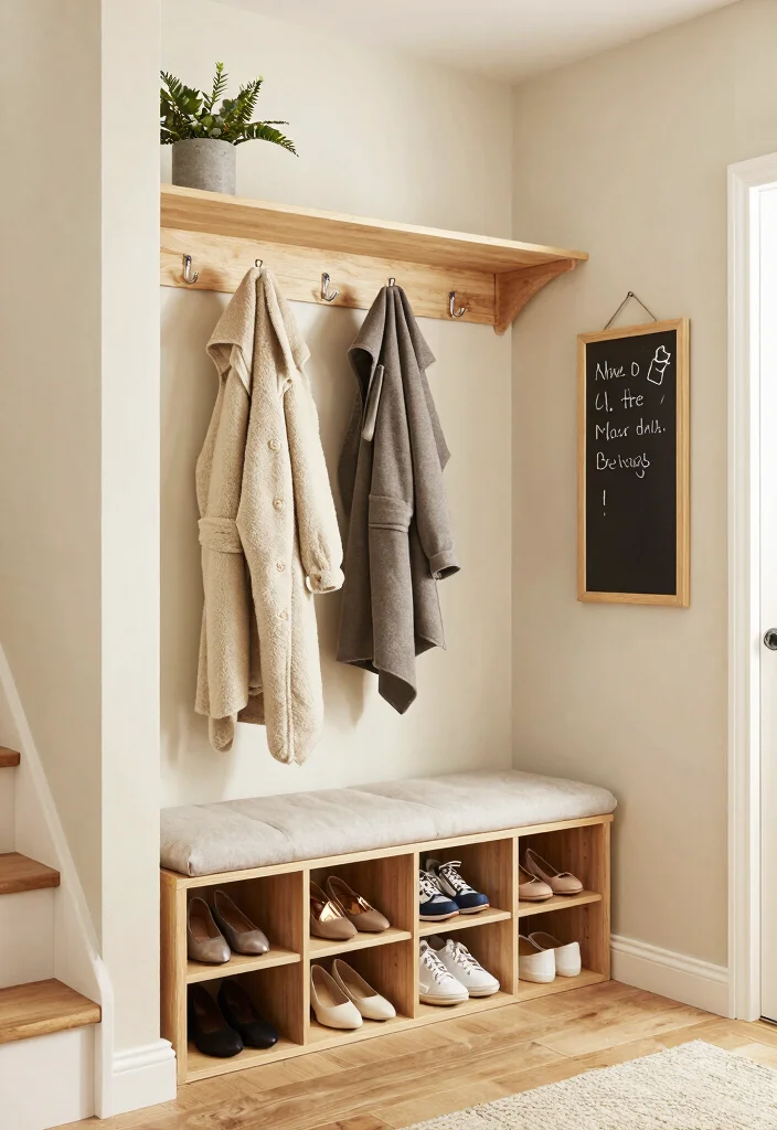 10 Under Stairs Closet Ideas to Turn Dead Space into Smart Storage 3. Mini Mudroom 0