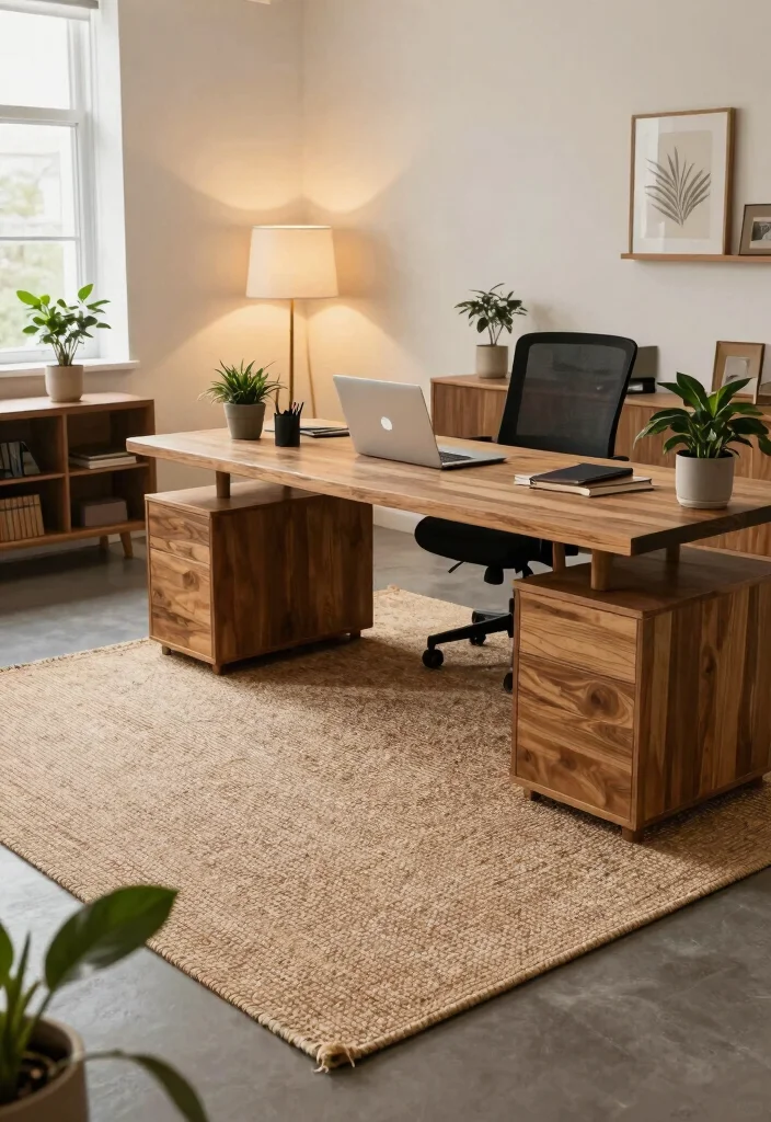 10 Western Office Decor Ideas with Rustic Personality 9. Rustic Rugs 0