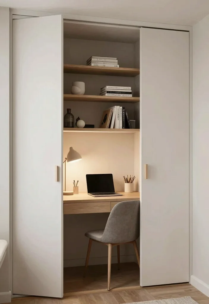 12 Apartment Office Ideas for Small Urban Living 35 12 Apartment Office Ideas for Small Urban Living 5. Convert a Closet 0