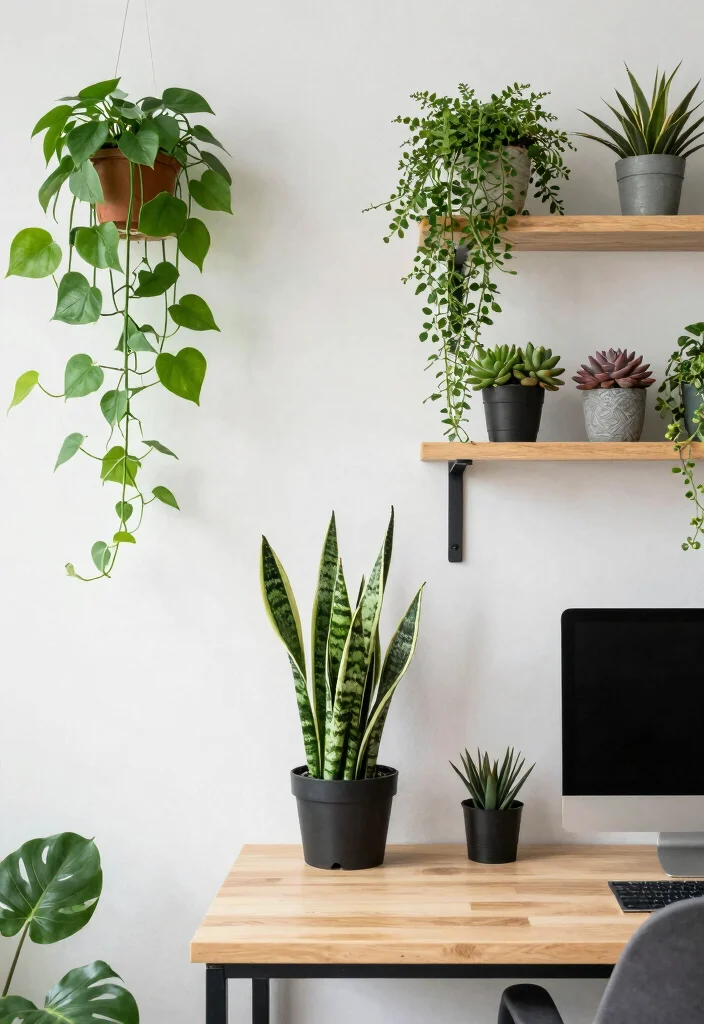 12 Apartment Office Ideas for Small Urban Living 49 12 Apartment Office Ideas for Small Urban Living 9. Greenery for Inspiration 0