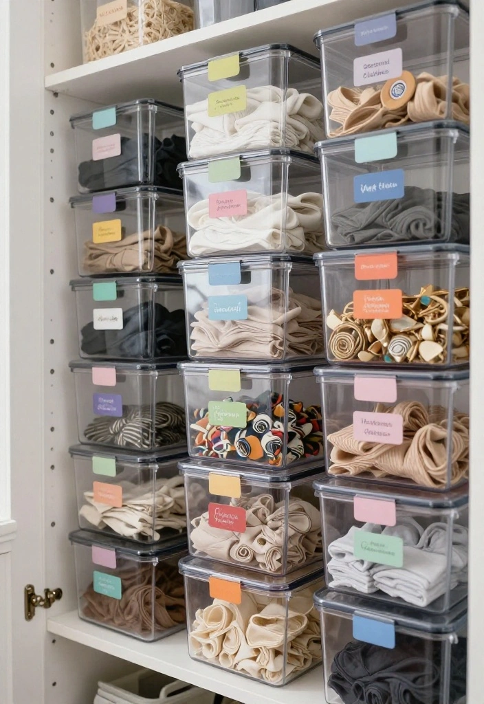 12 Basement Closet Ideas for Extra Storage Without Visual Clutter 5. Clear Storage Containers 0