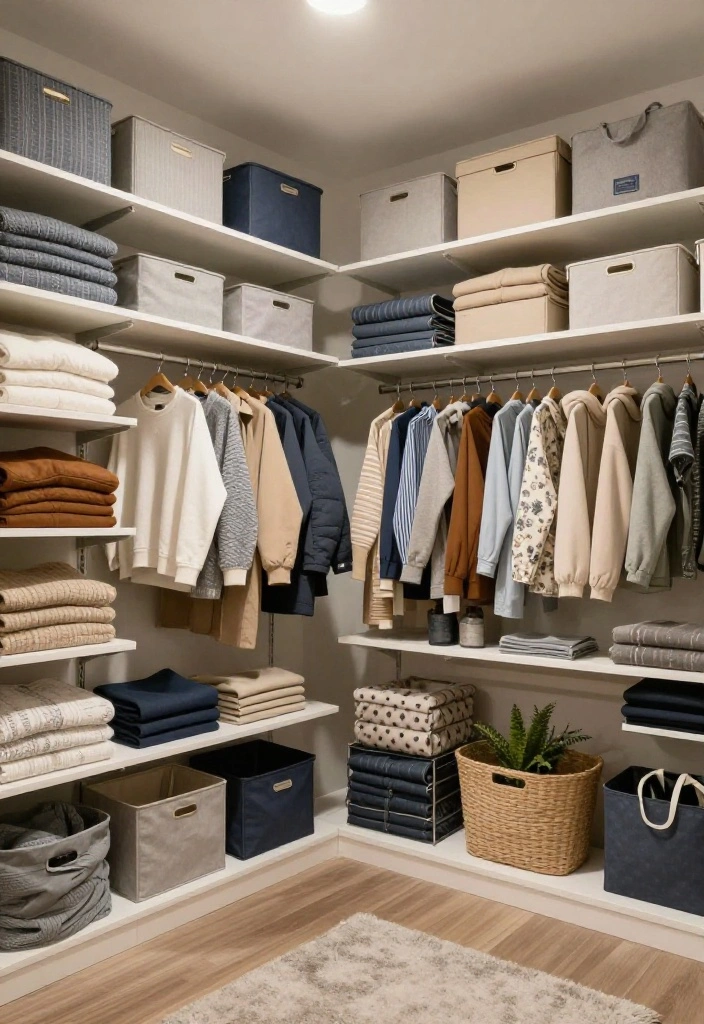 12 Basement Closet Ideas for Extra Storage Without Visual Clutter 8. Seasonal Rotation Strategy 0