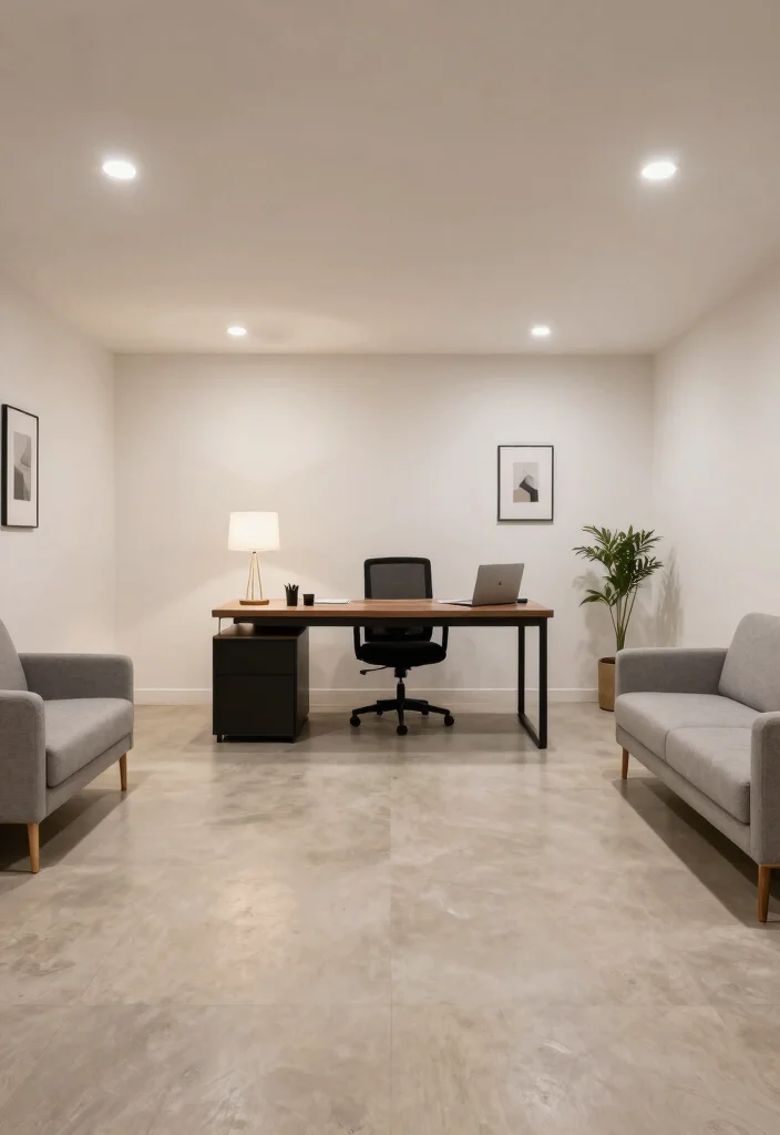 12 Basement Office Ideas with No Windows That Still Feel Bright 51 12 Basement Office Ideas with No Windows That Still Feel Bright 11. Optimize Layout for Flow 0