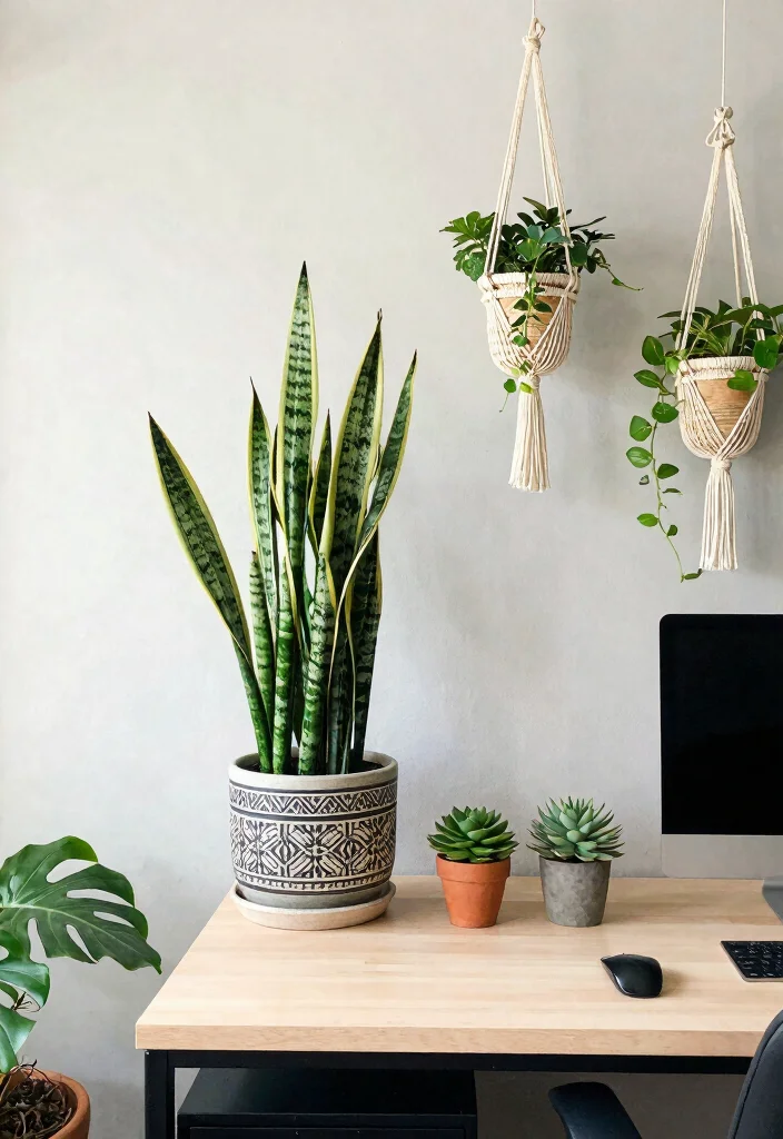 12 Basement Office Ideas with No Windows That Still Feel Bright 26 12 Basement Office Ideas with No Windows That Still Feel Bright 6. Introduce Greenery 0