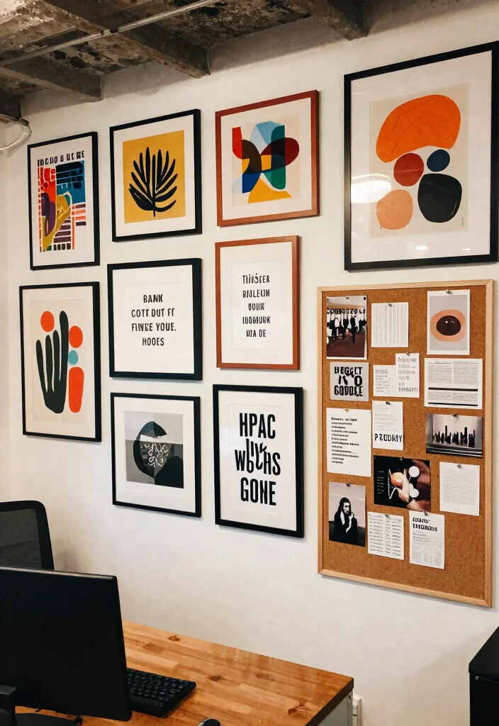 12 Basement Office Ideas with No Windows That Still Feel Bright 27 12 Basement Office Ideas with No Windows That Still Feel Bright 7. Add Wall Art and Decor 0