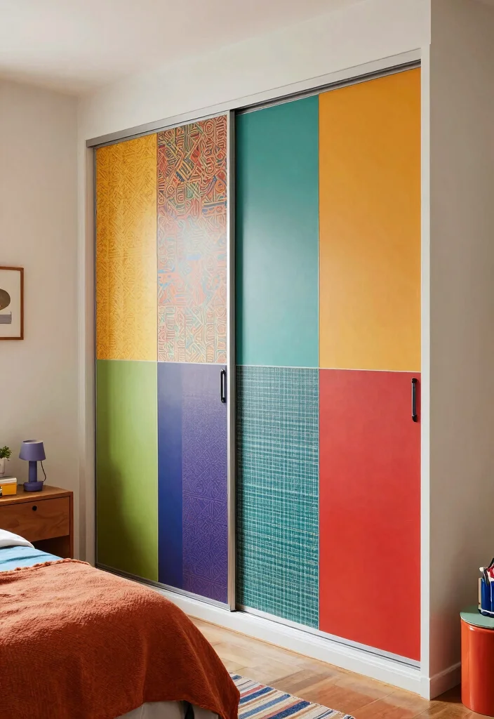 12 Bedroom Closet Door Ideas to Instantly Refresh the Space 10. Eclectic Sliding Doors 0