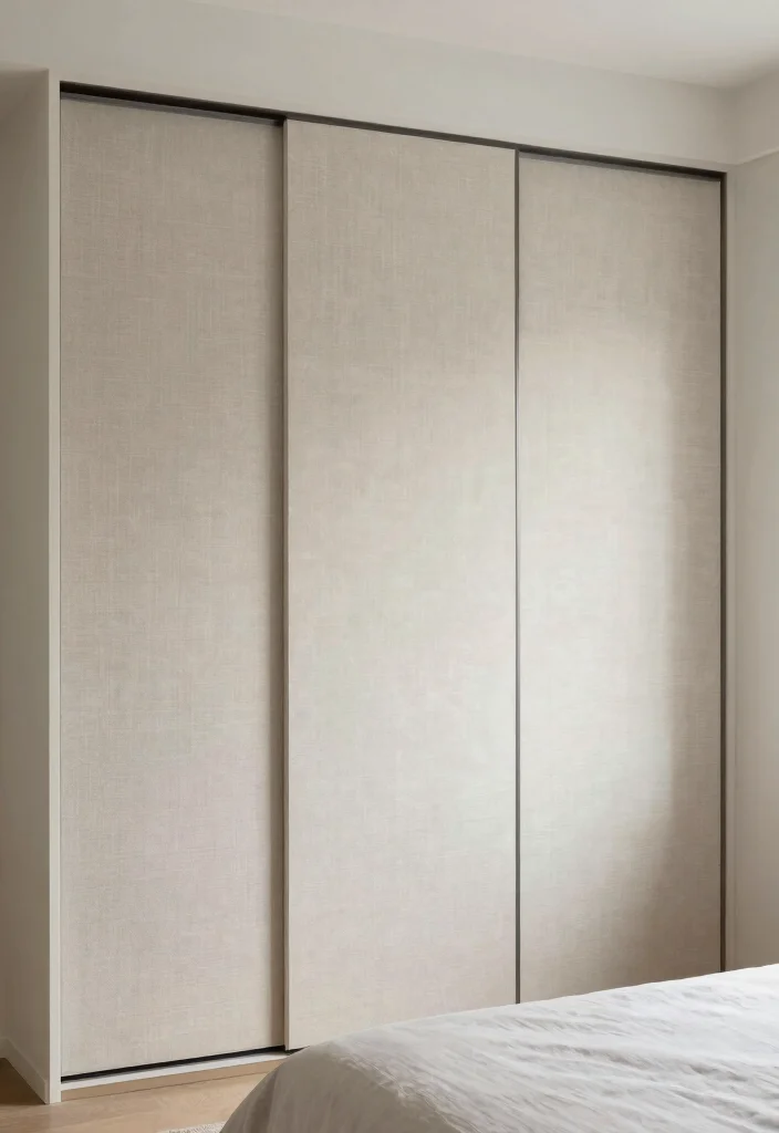 12 Closet Bedroom Ideas That Blend Seamlessly Into the Room 10. Elegant Fabric Panels 0