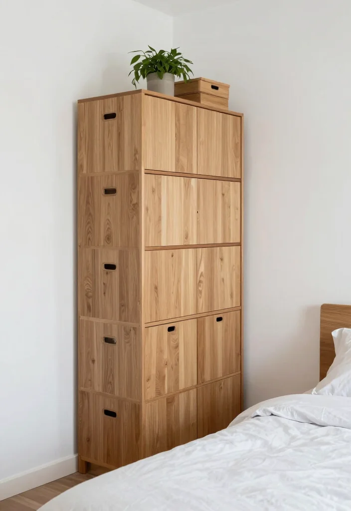 12 Closet Bedroom Ideas That Blend Seamlessly Into the Room 4. Minimalist Wardrobe Boxes 0