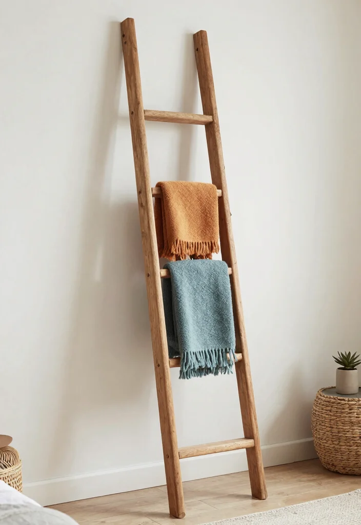 12 Closet Bedroom Ideas That Blend Seamlessly Into the Room 6. Ladder Storage Solutions 0