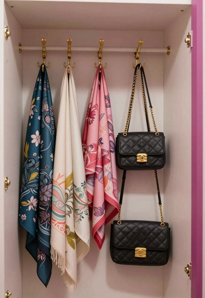 12 Closet Designs Ideas That Feel Custom and Well Planned 7. Decorative Hooks and Racks 0