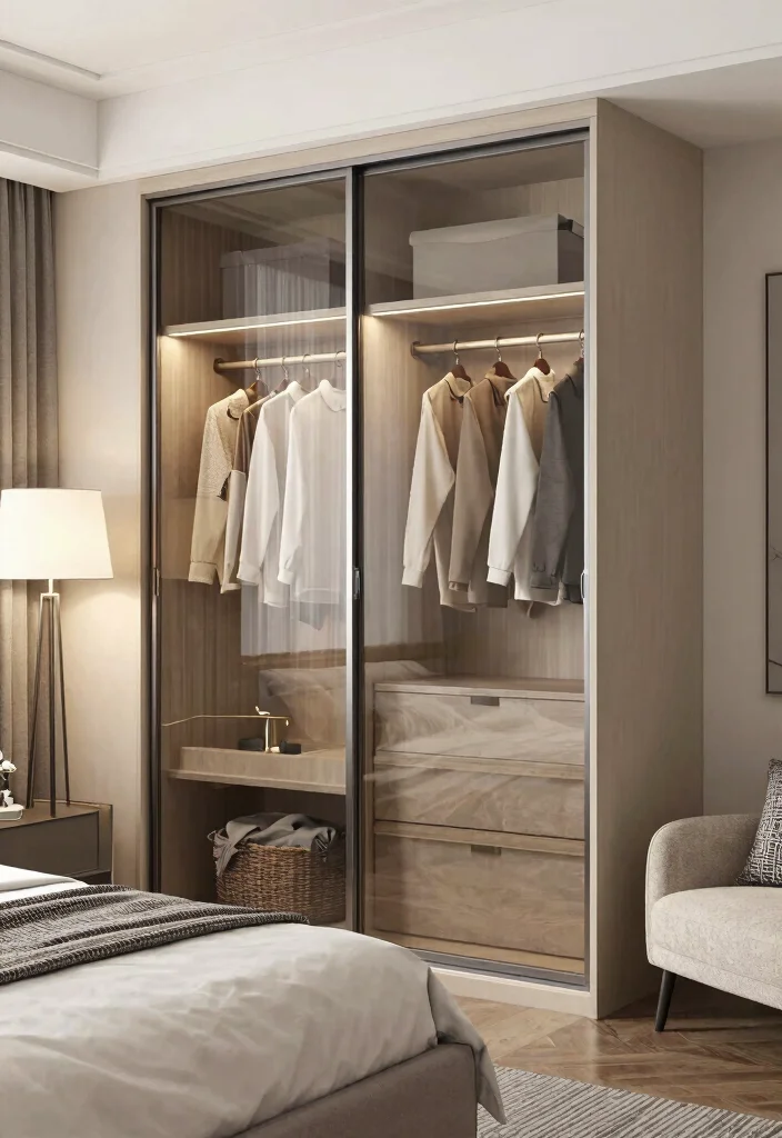 12 Closet Sliding Door Ideas That Save Space and Look Modern 49 12 Closet Sliding Door Ideas That Save Space and Look Modern 9. Glass Panels for an Open Concept Feel 0