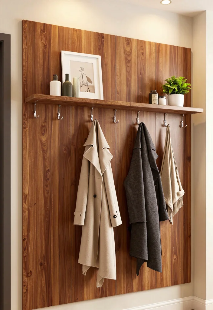 12 Coat Hanging Entryway Ideas to Keep Things Organized 12. Customized Wall Panels 0