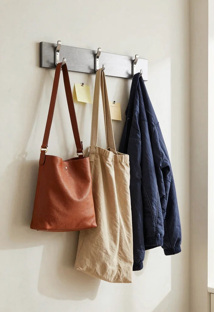 12 Coat Hanging Entryway Ideas to Keep Things Organized 7. Magnetic Hooks for Modern Spaces 0