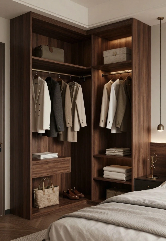 12 Corner Closet Ideas Bedrooms with Awkward Layout Solutions 26 12 Corner Closet Ideas Bedrooms with Awkward Layout Solutions 6. Corner Closet with Custom Built Ins 0