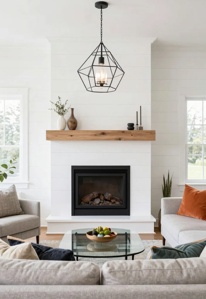 12 Corner Fireplace Ideas Farmhouse Homes Will Love 2. Modern Farmhouse Style 0