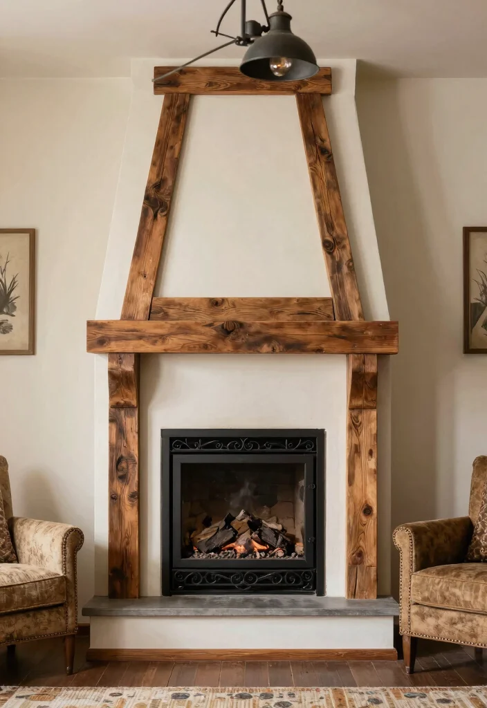 12 Corner Fireplace Ideas Farmhouse Homes Will Love 9. Farmhouse Style with Industrial Accents 0