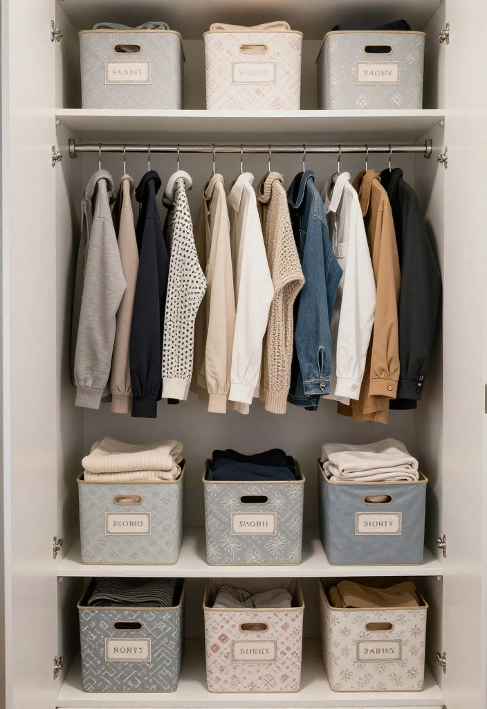 12 Cute Closet Ideas with Soft Colors and Personal Touches 10. Seasonal Clothing Rotation 0