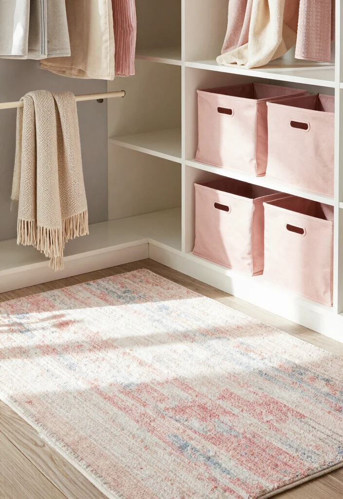 12 Cute Closet Ideas with Soft Colors and Personal Touches 3. Cozy Textiles and Fabrics 0