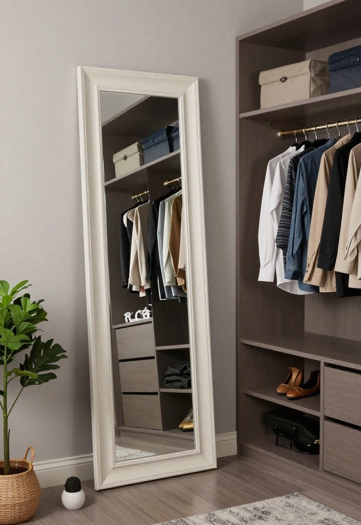 12 Cute Closet Ideas with Soft Colors and Personal Touches 7. Use of Mirrors for Depth 0