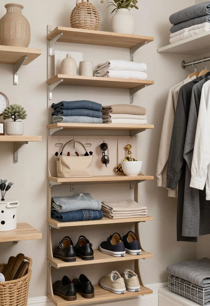 12 Cute Closet Ideas with Soft Colors and Personal Touches 8. Creative Storage Solutions 0