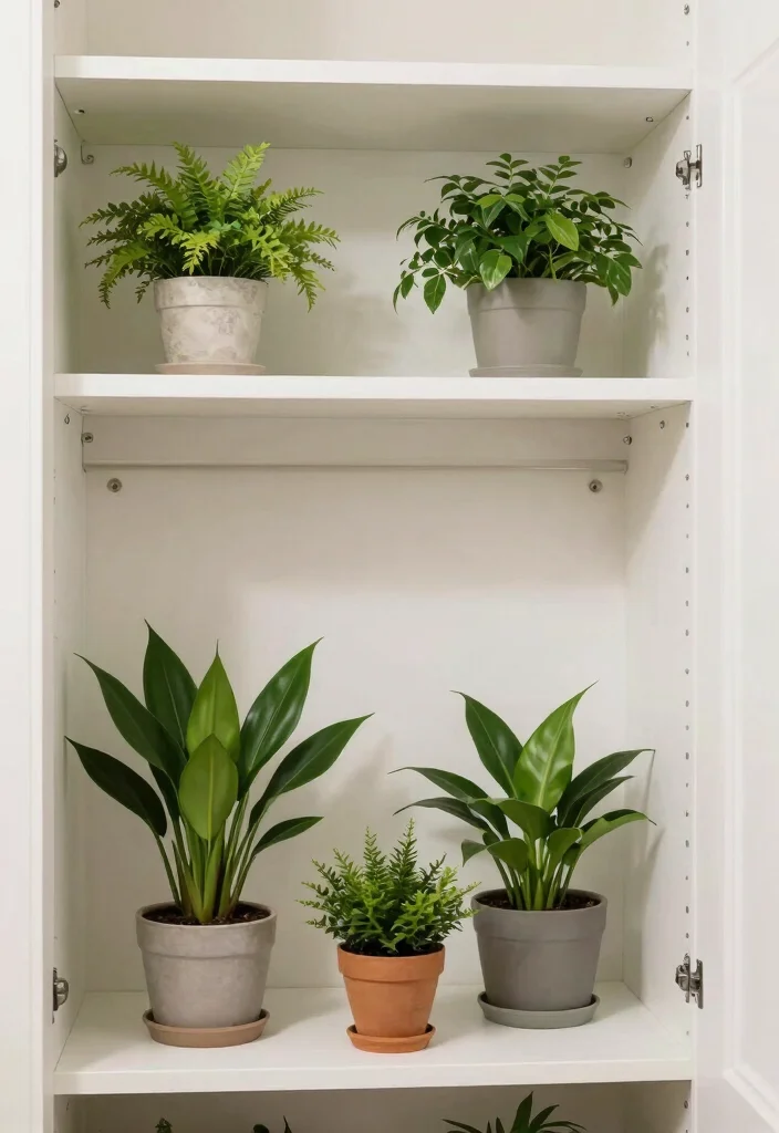 12 Entry Closet Ideas for Functional and Clutter Free Homes 11. Style with Greenery 0