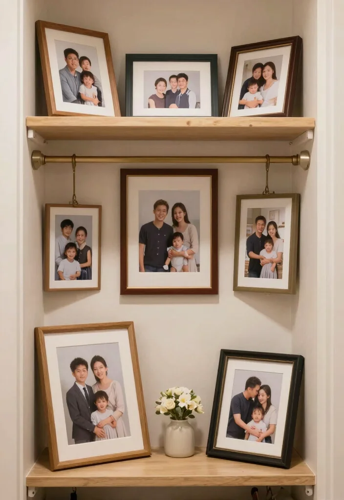 12 Entry Closet Ideas for Functional and Clutter Free Homes 12. Personal Touches with Art and Photos 0