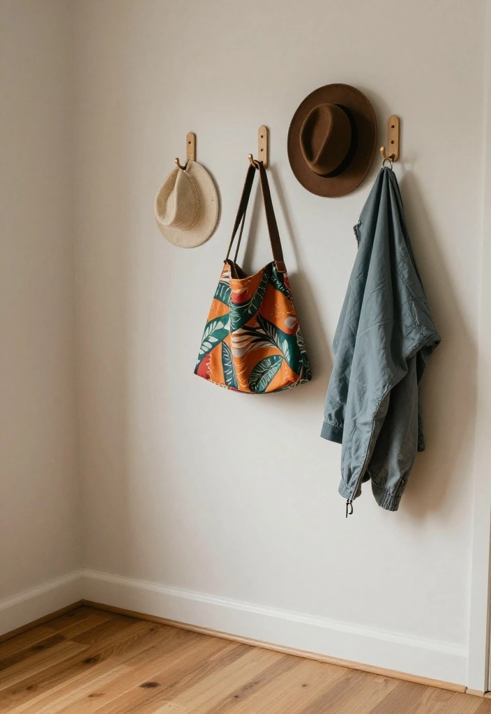 12 Entry Closet Ideas for Functional and Clutter Free Homes 2. Use Hooks for Bags and Accessories 0