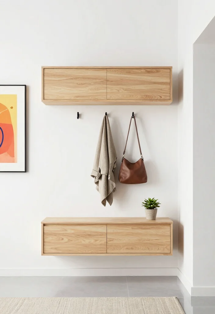 12 Entryway Cabinet Ideas for Hidden Storage and Clean Looks 1. Minimalist Floating Cabinets 0