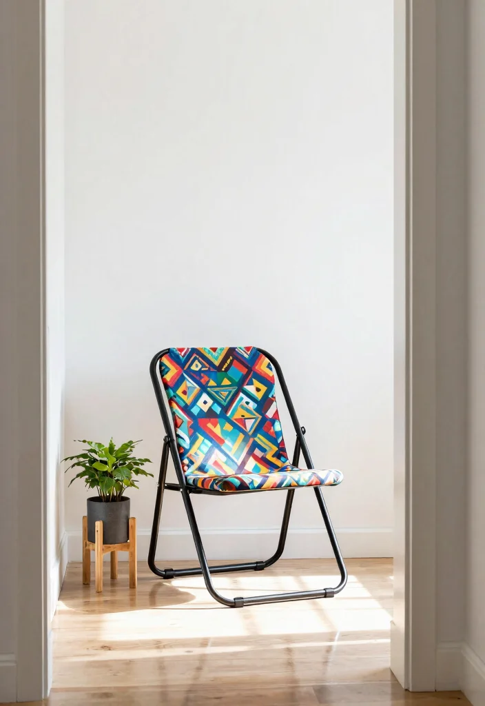 12 Entryway Chair Ideas for Compact Seating Solutions 2. Folding Chair 0