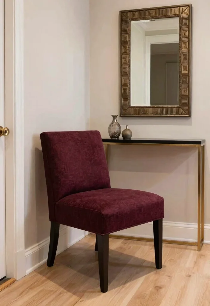 12 Entryway Chair Ideas for Compact Seating Solutions 6. Upholstered Side Chair 0