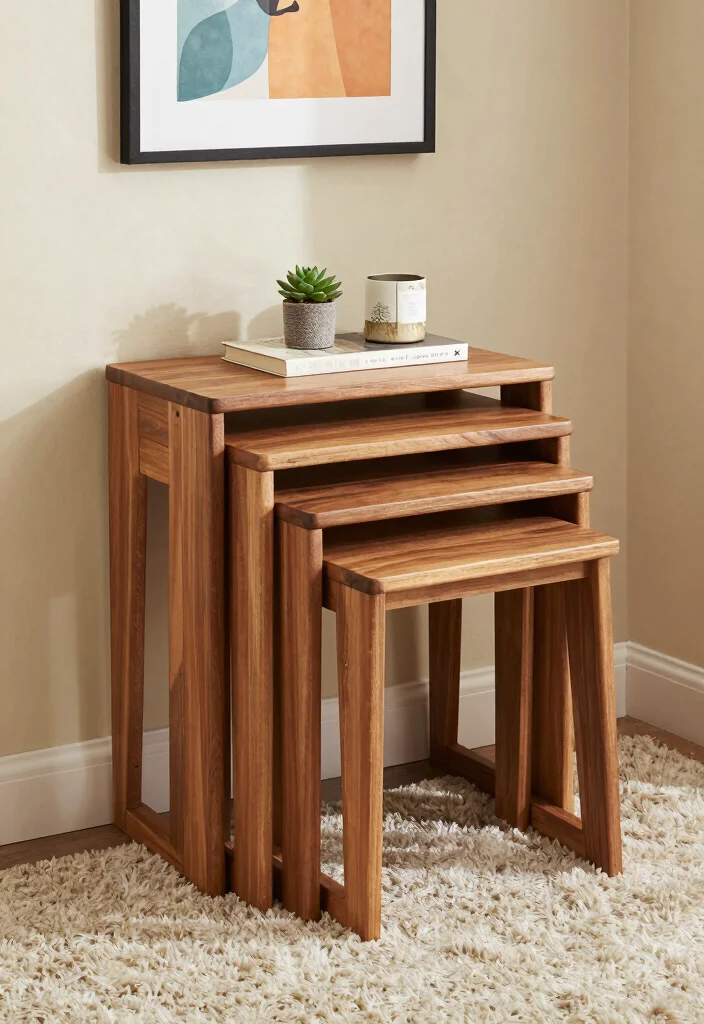 12 Entryway Furniture Ideas That Maximize Small Spaces 5. Nested Tables 0