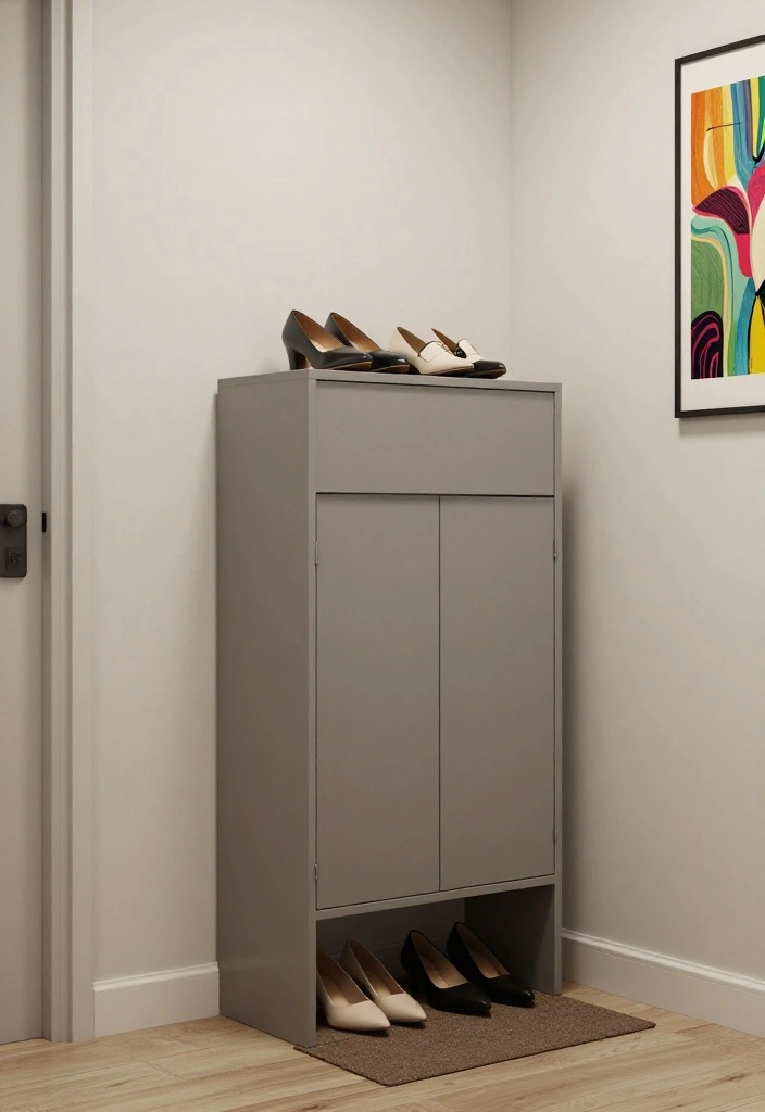 12 Entryway Furniture Ideas That Maximize Small Spaces 6. Slim Shoe Cabinets 0