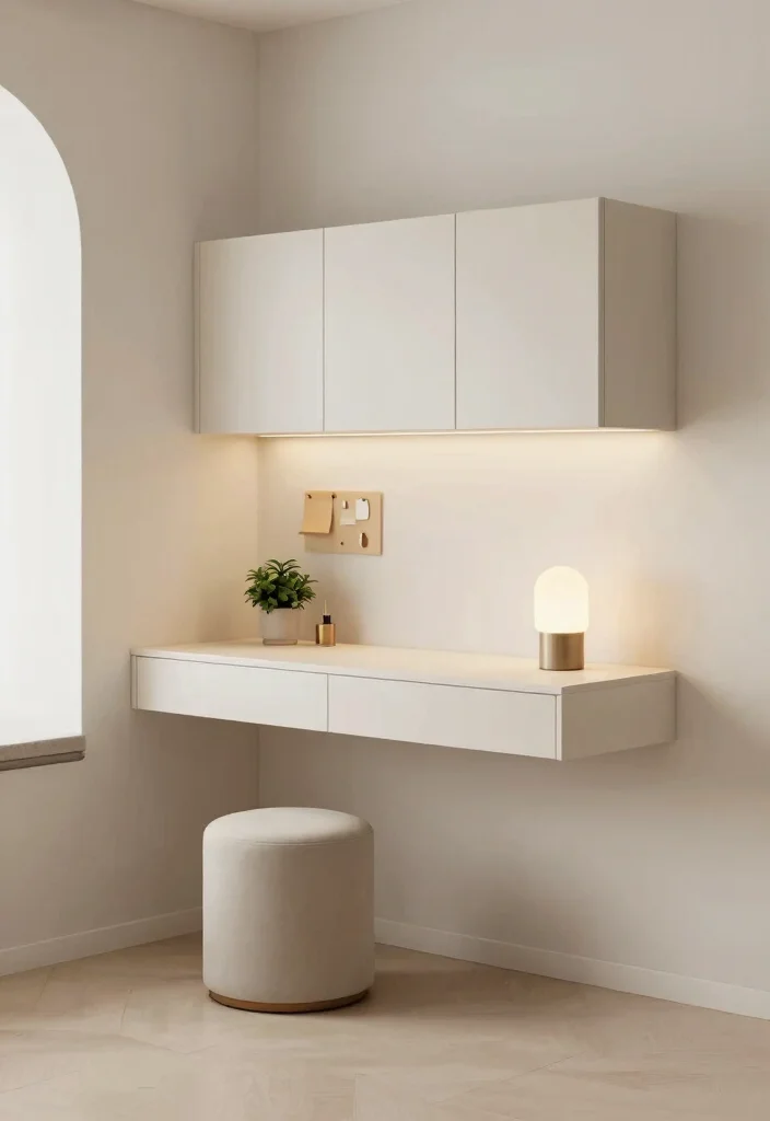 12 Entryway Furniture Ideas That Maximize Small Spaces 7. Floating Entryway Desk 0