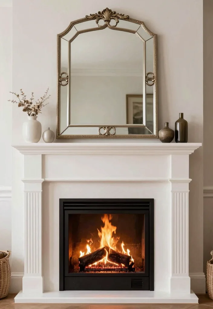 12 Fireplace Decoration Ideas for Everyday Styling 36 12 Fireplace Decoration Ideas for Everyday Styling 6. Mirrors for Depth 0