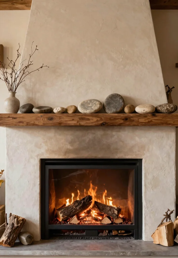12 Fireplace Decoration Ideas for Everyday Styling 37 12 Fireplace Decoration Ideas for Everyday Styling 7. Utilize Natural Elements 0