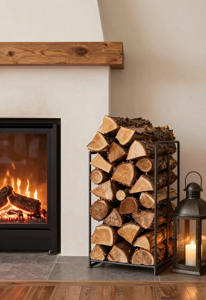 12 Fireplace Decoration Ideas for Everyday Styling 38 12 Fireplace Decoration Ideas for Everyday Styling 8. Artful Firewood Stacking 0
