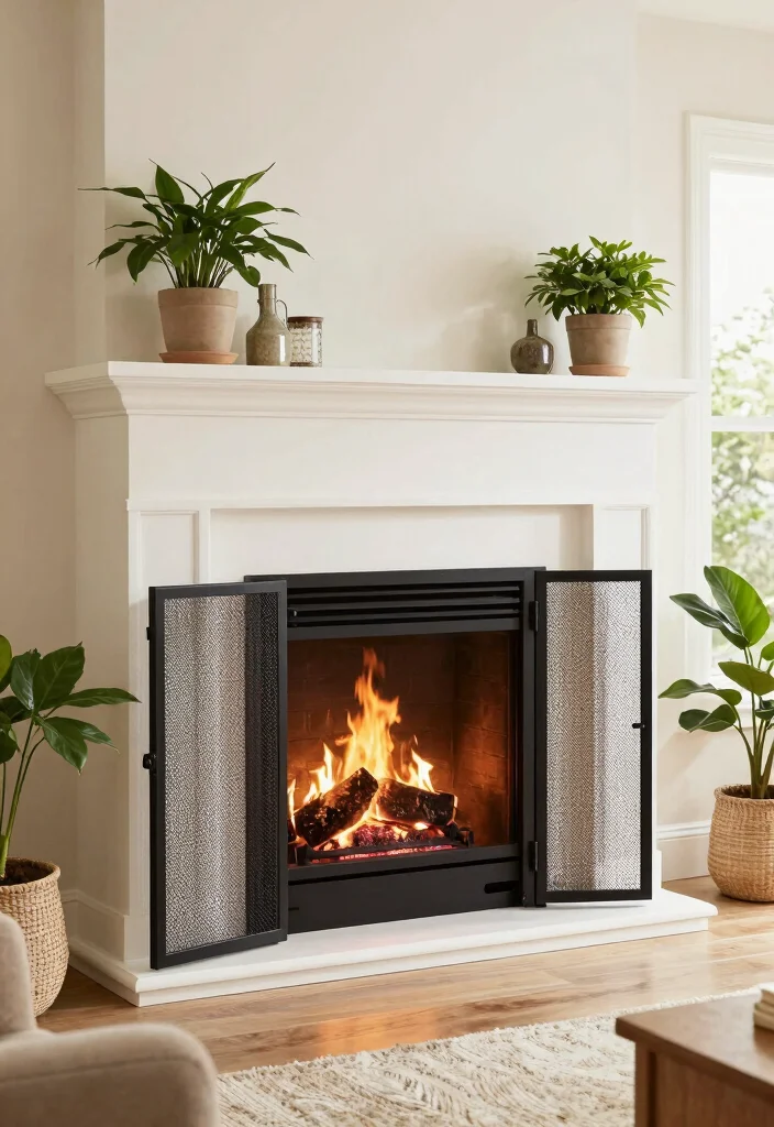 12 Fireplace Doors Ideas for Safety and Visual Style 12 12 Fireplace Doors Ideas for Safety and Visual Style 2. Mesh Screen Doors 0