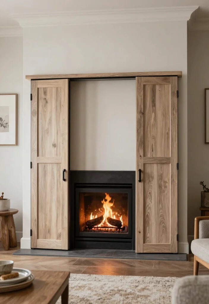 12 Fireplace Doors Ideas for Safety and Visual Style 47 12 Fireplace Doors Ideas for Safety and Visual Style 7. Custom Fit Bi Fold Doors 0