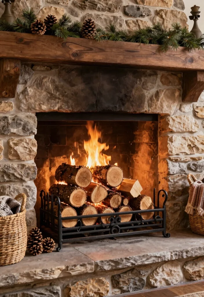 12 Fireplace Hearth Decor Ideas to Finish the Space Beautifully 1 12 Fireplace Hearth Decor Ideas to Finish the Space Beautifully 1. Rustic Wood Logs 0