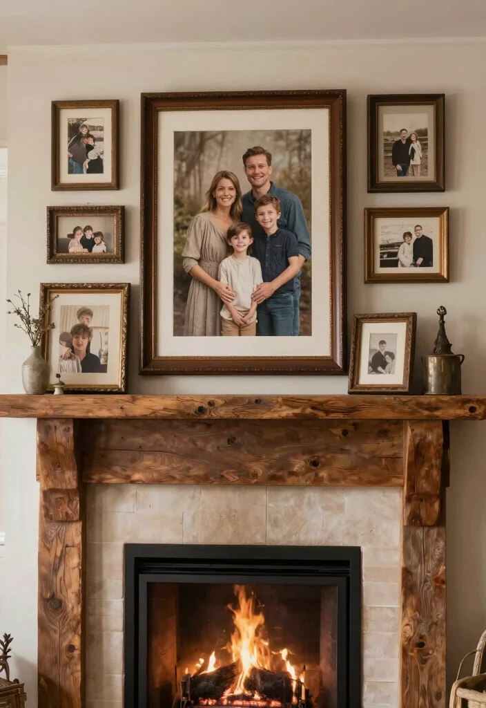 12 Fireplace Hearth Decor Ideas to Finish the Space Beautifully 36 12 Fireplace Hearth Decor Ideas to Finish the Space Beautifully 6. Personalized Artwork 0
