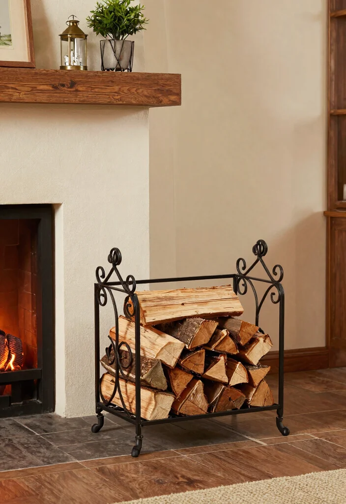 12 Fireplace Hearth Decor Ideas to Finish the Space Beautifully 49 12 Fireplace Hearth Decor Ideas to Finish the Space Beautifully 9. Unique Firewood Holders 0