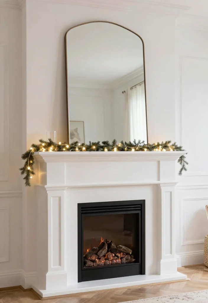 12 Fireplace Ideas for Non Working Fireplaces That Still Look Great 9. Mirror Magic 0