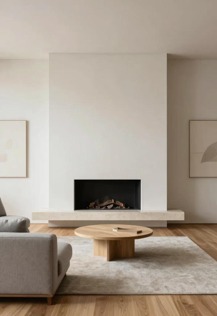 12 Fireplace Room Ideas for Comfortable Layout Planning 1. Simple and Sleek Modern Minimalist 0