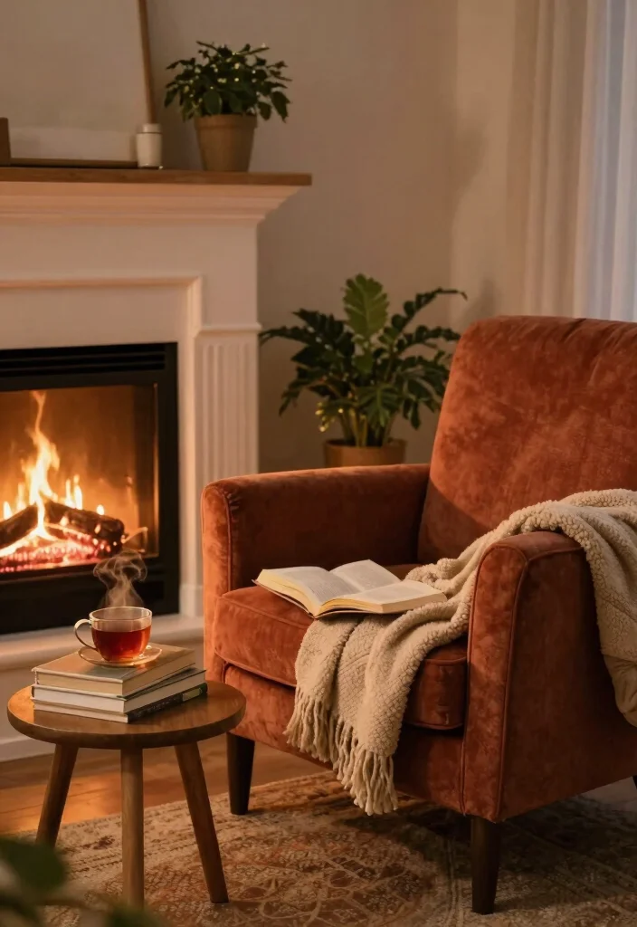 12 Fireplace Room Ideas for Comfortable Layout Planning 4. Cozy Corners Reading Nook 0