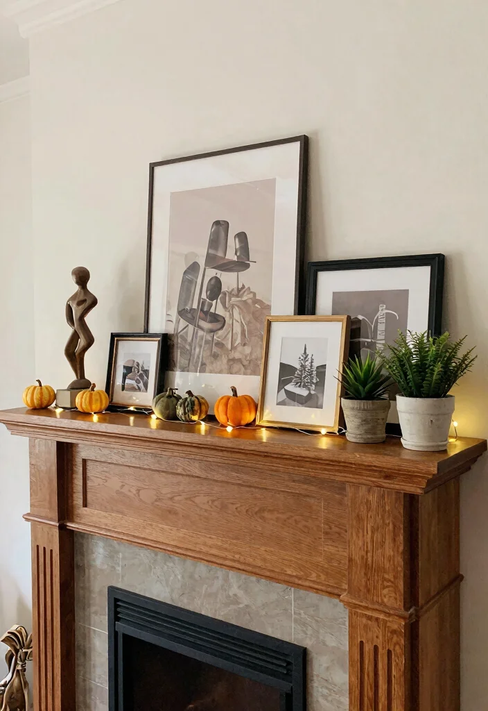 12 Fireplace Room Ideas for Comfortable Layout Planning 9. Artistic Flair Decorative Mantels 0