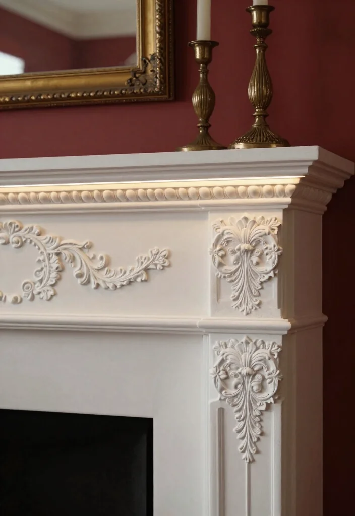 12 Fireplace Trim Ideas Moldings for Classic Architectural Detail 1 12 Fireplace Trim Ideas Moldings for Classic Architectural Detail 1. Ornate Crown Molding 0