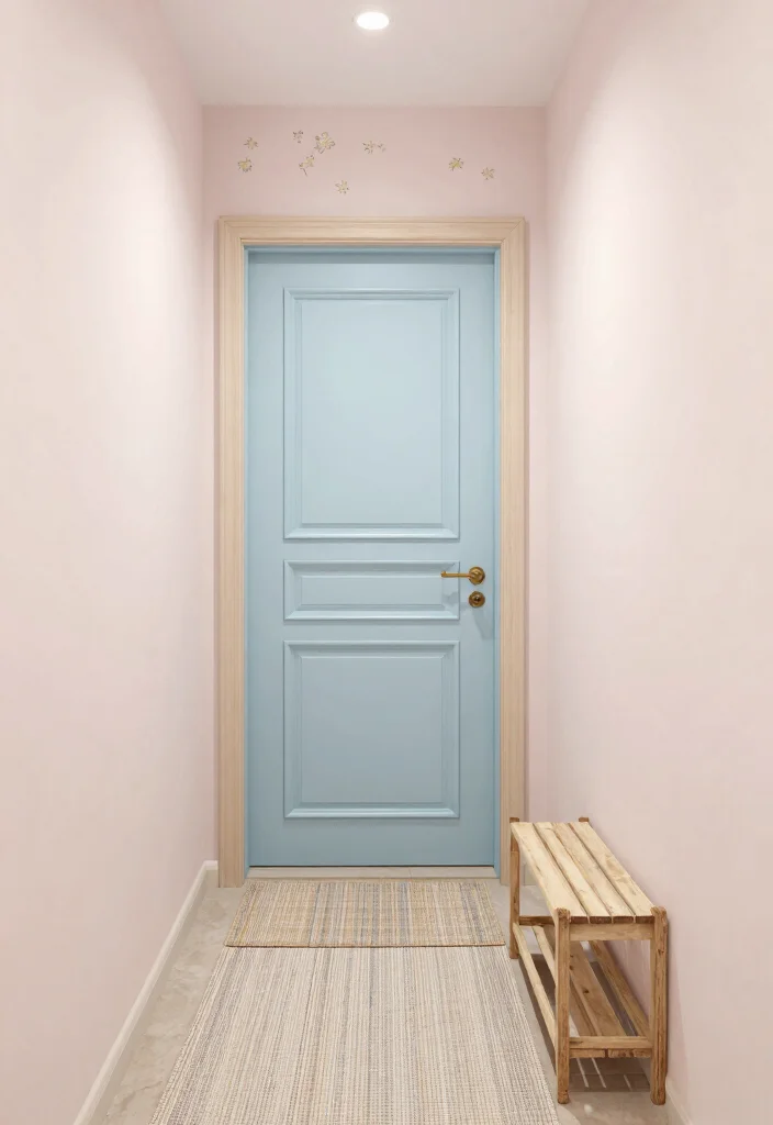 12 French Country Entryway Ideas with Soft Rustic Charm 3. Soft Color Palette 0