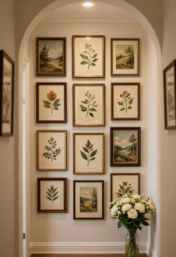12 French Country Entryway Ideas with Soft Rustic Charm 8. Wall Art and Decor 0