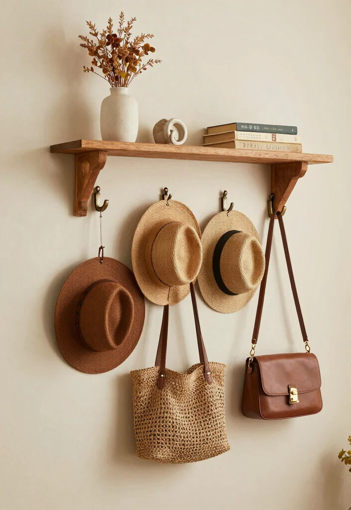 12 French Country Entryway Ideas with Soft Rustic Charm 9. Functional Hooks and Racks 0