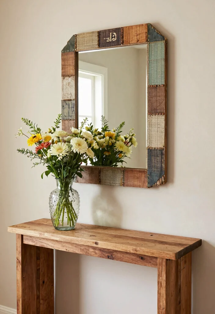 12 Front Door Entryway Interior Ideas with Finished Style 4. Recycled Decorative Accents 0